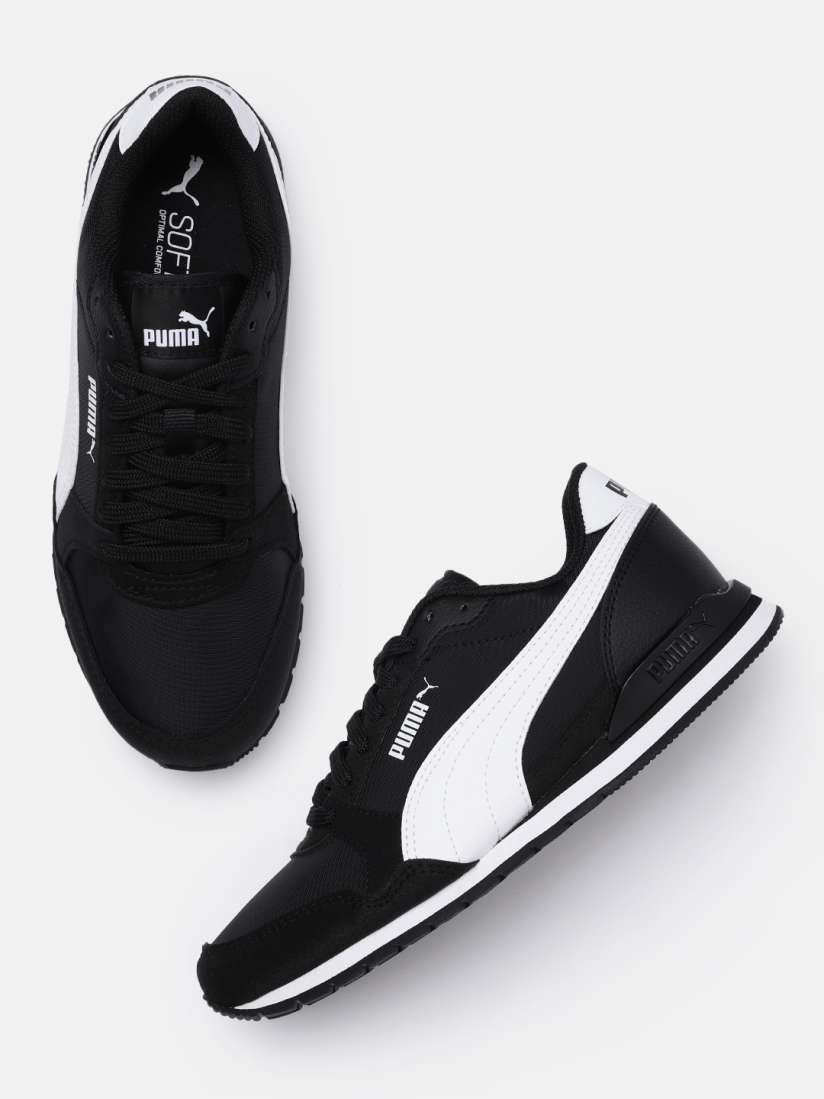 Puma black shoes myntra top