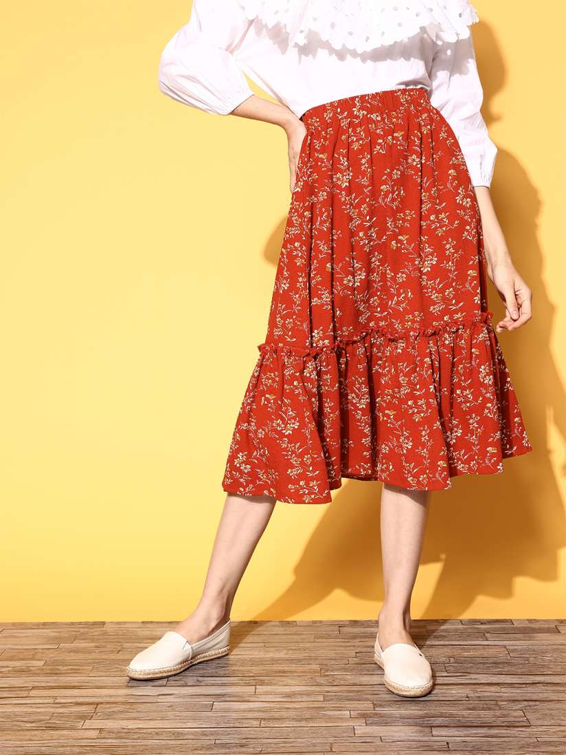 Ladies skirts myntra clearance