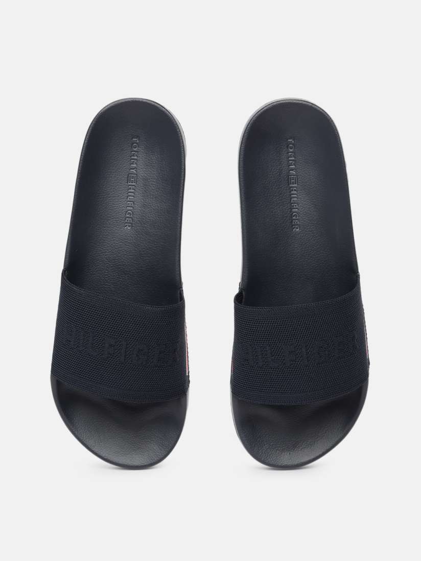 Tommy hilfiger sliders mens navy cheap