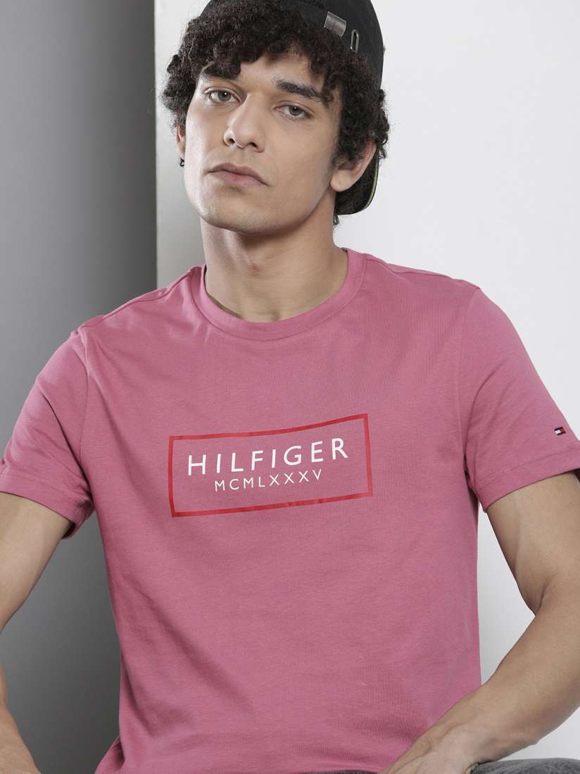 Mens pink tommy hilfiger shirt 2025