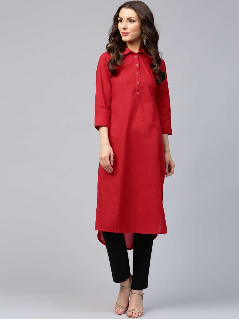 Libas women's solid straight kurta clearance