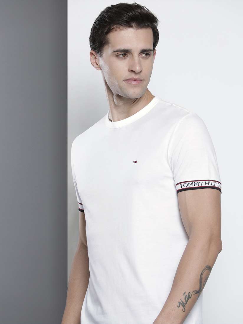 Slim Fit Tommy Hilfiger Mens White T Shirt Buy Tommy Hilfiger Men
