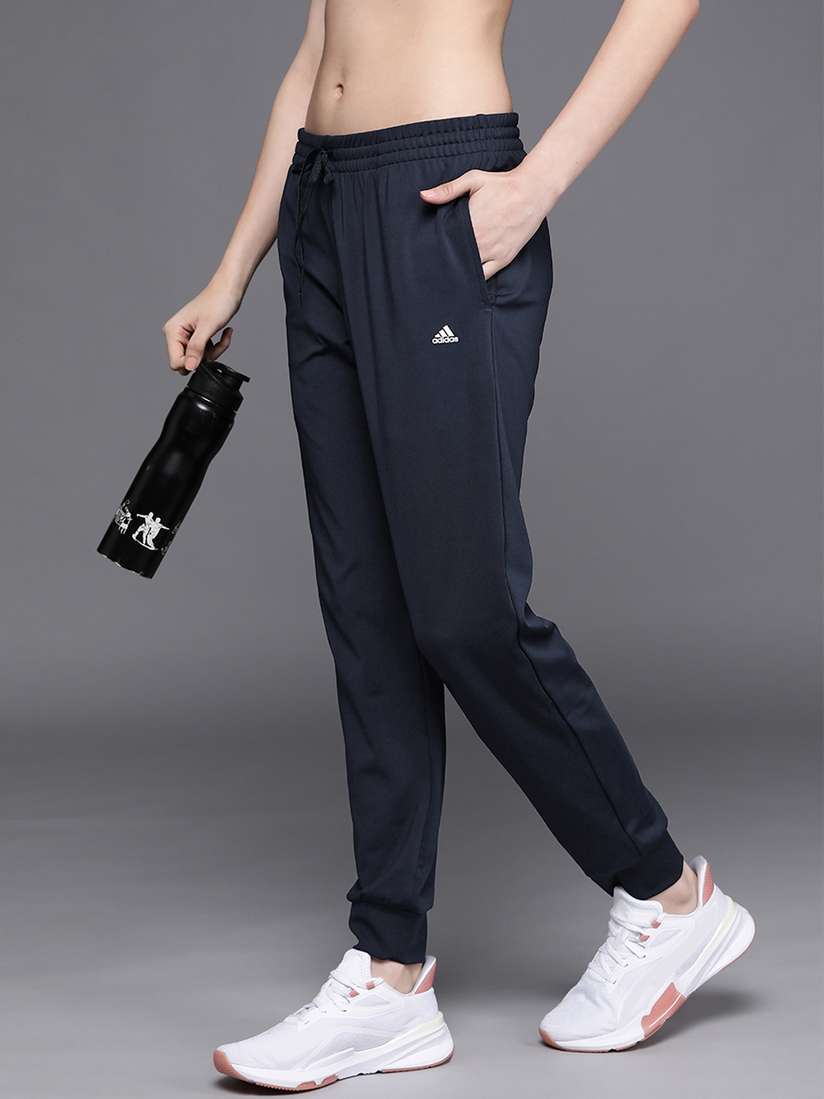 Buy ADIDAS Women Navy Blue Solid CE PNT W AJ Knitted Joggers - Track Pants  for Women 18819046 | Myntra