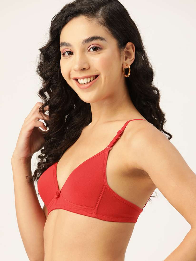 Buy DressBerry Red Bra Lightly Padded Bra for Women 18823398 Myntra