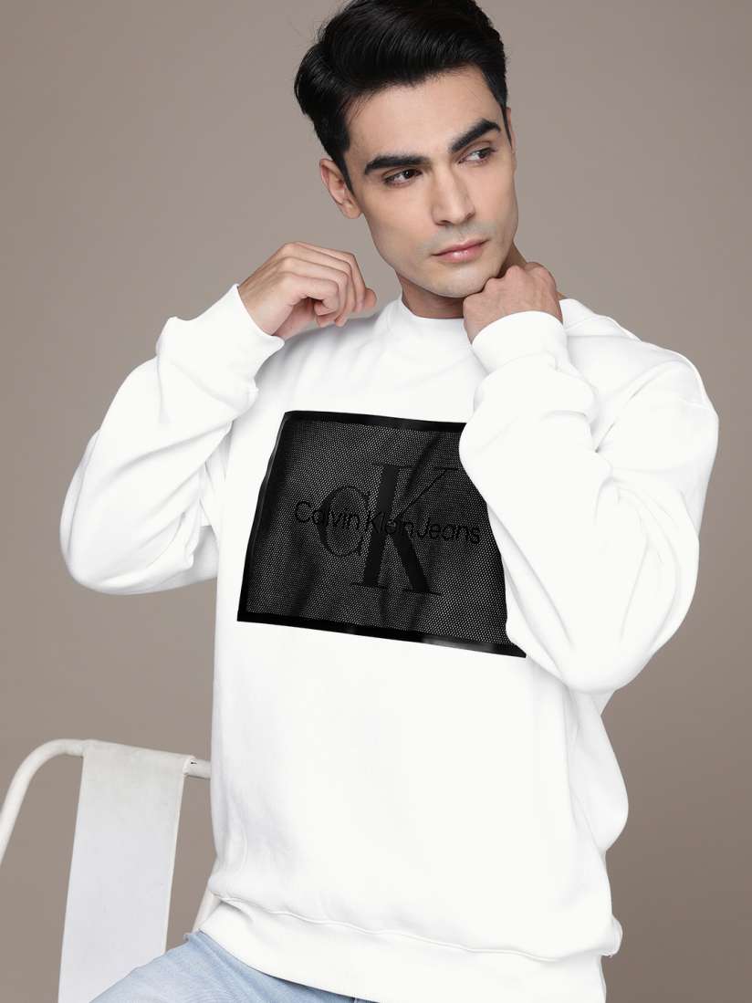 Calvin klein sweatshirt mens white top