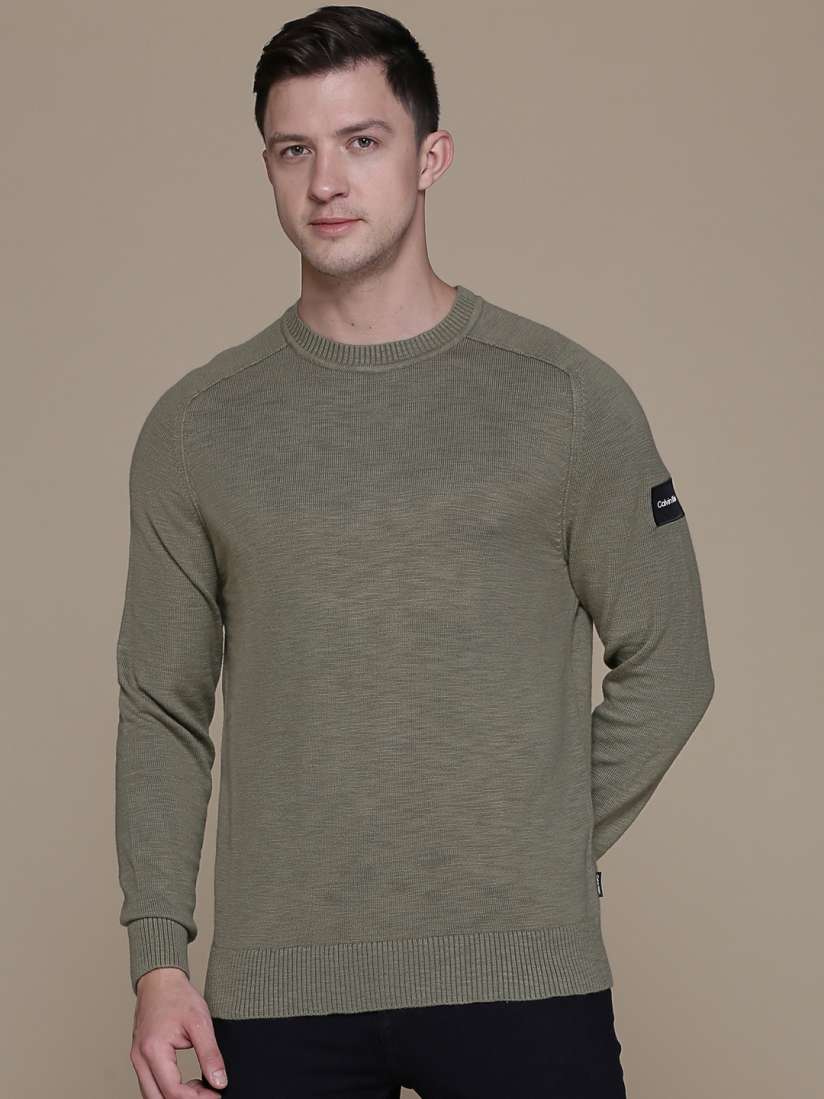 Olive green pullover sweater best sale