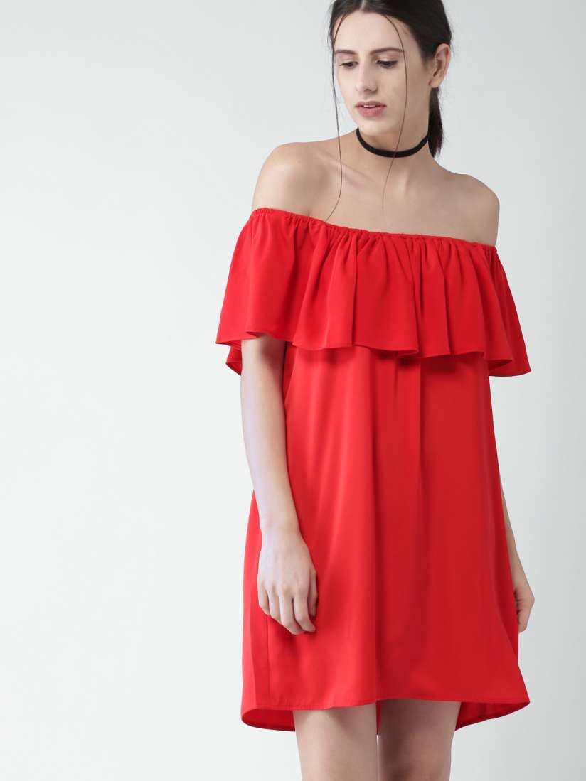 Red casual dress forever 21 sale
