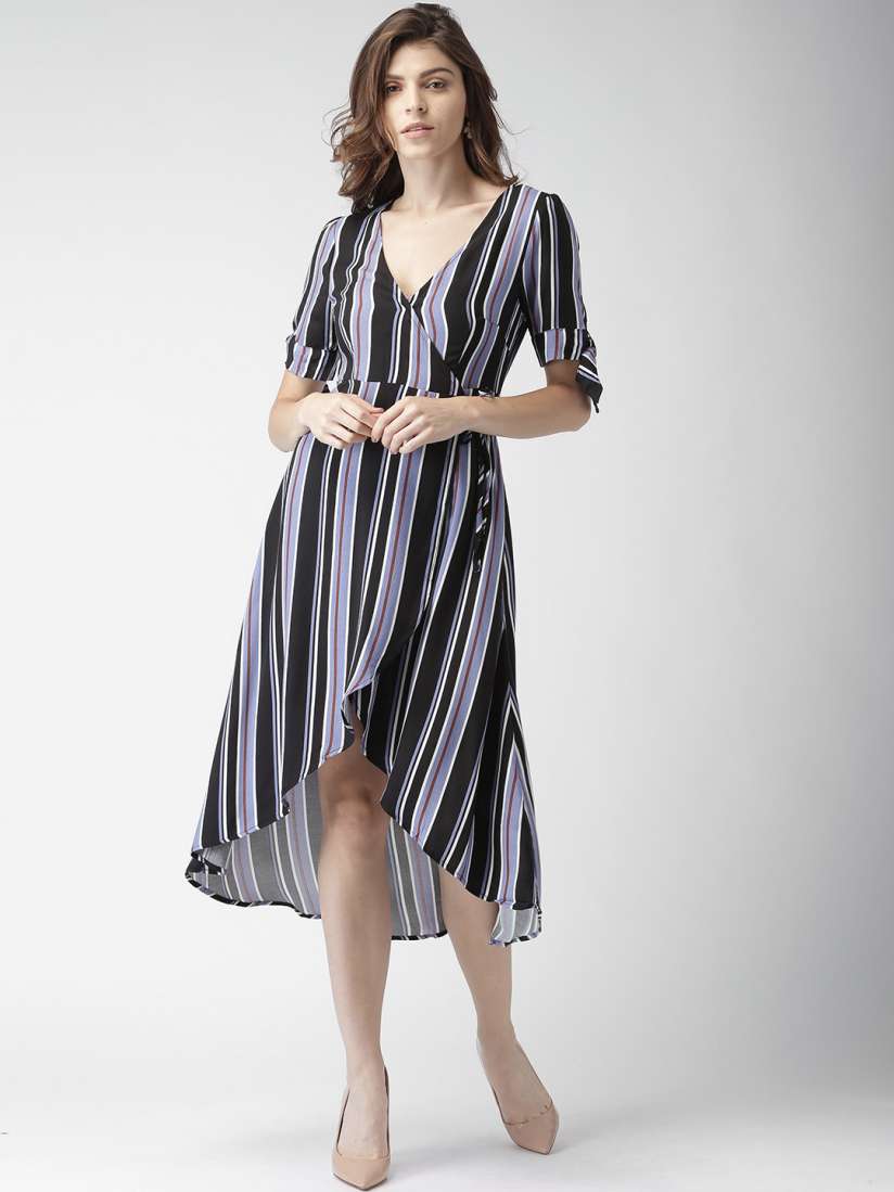 Forever 21 striped wrap dress shop