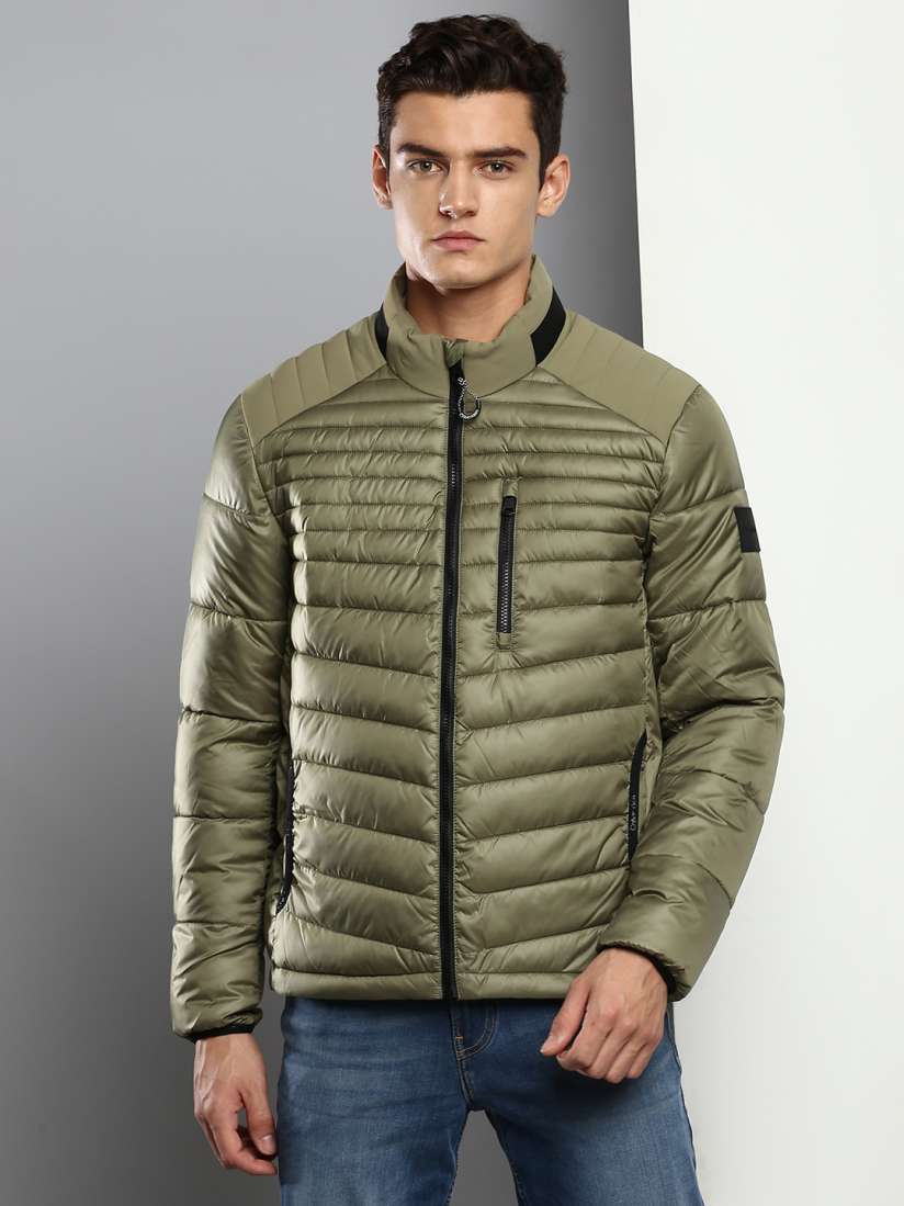 Calvin klein olive green jacket discount