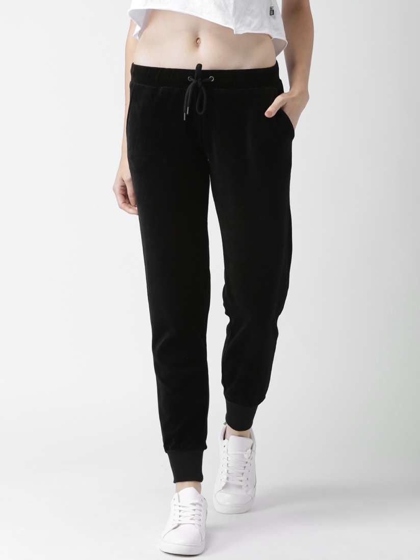 Buy FOREVER 21 Black Jogger Track Pants Track Pants for Women 1883350 Myntra