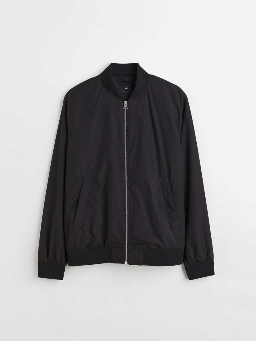 Buy H M Men Black Solid Bomber Jacket Jackets for Men 18834734 Myntra