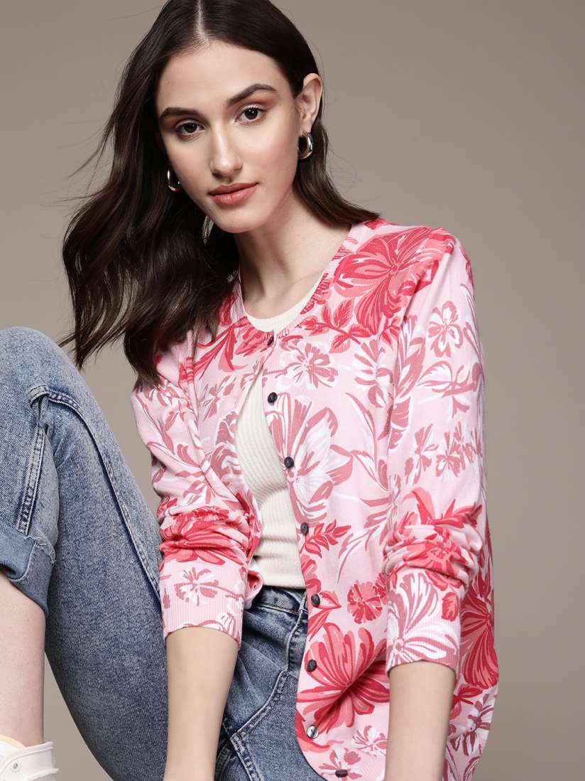 Karen scott floral cardigan new arrivals