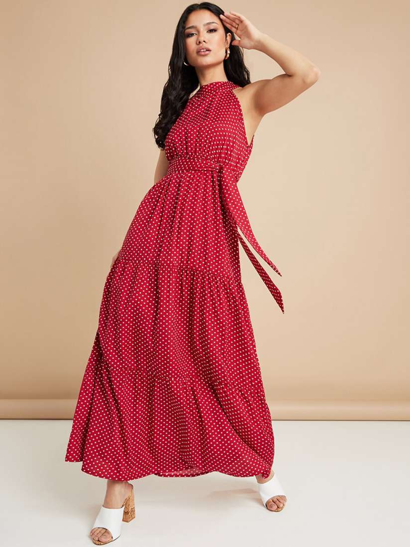 Buy Styli Maroon Dress Dresses for Women 18841200 Myntra