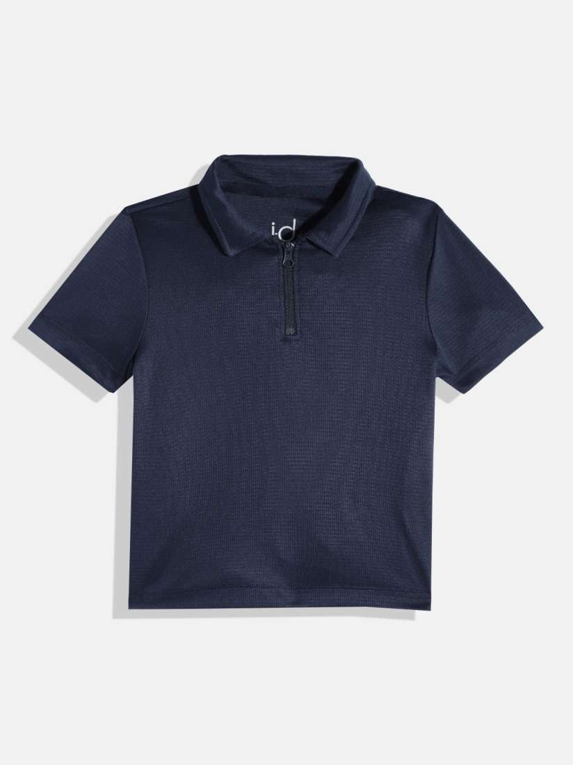 Buy Macy s Ideology Boys Navy Blue Solid Polo Collar T shirt Tshirts for Boys 18845170 Myntra