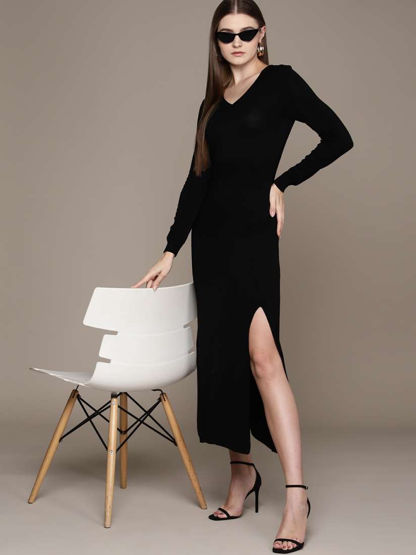 Jumper dress with shirt hem shop