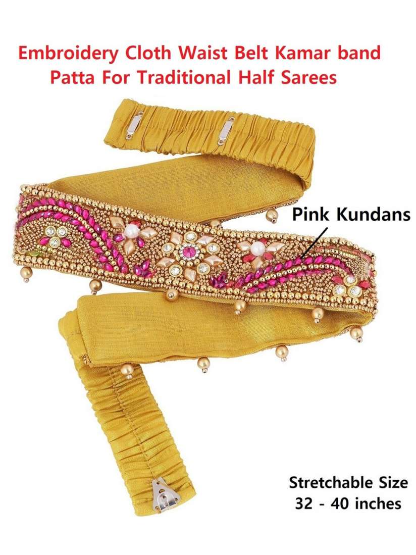Buy VAMA Women Pink Embroidery Stone Work Saree Waist Belt Saree Accessories for Women 18858388 Myntra