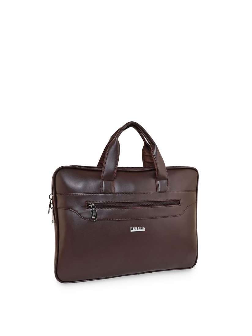 Buy ESBEDA Unisex Brown PU Laptop Bag Laptop Bag for Unisex 18862282 Myntra