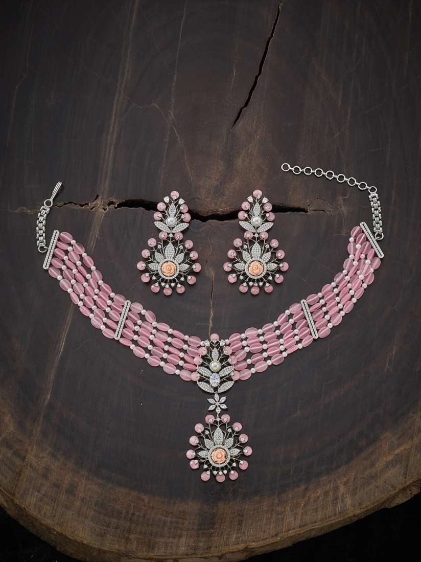 Pink and black jewelry sets shop