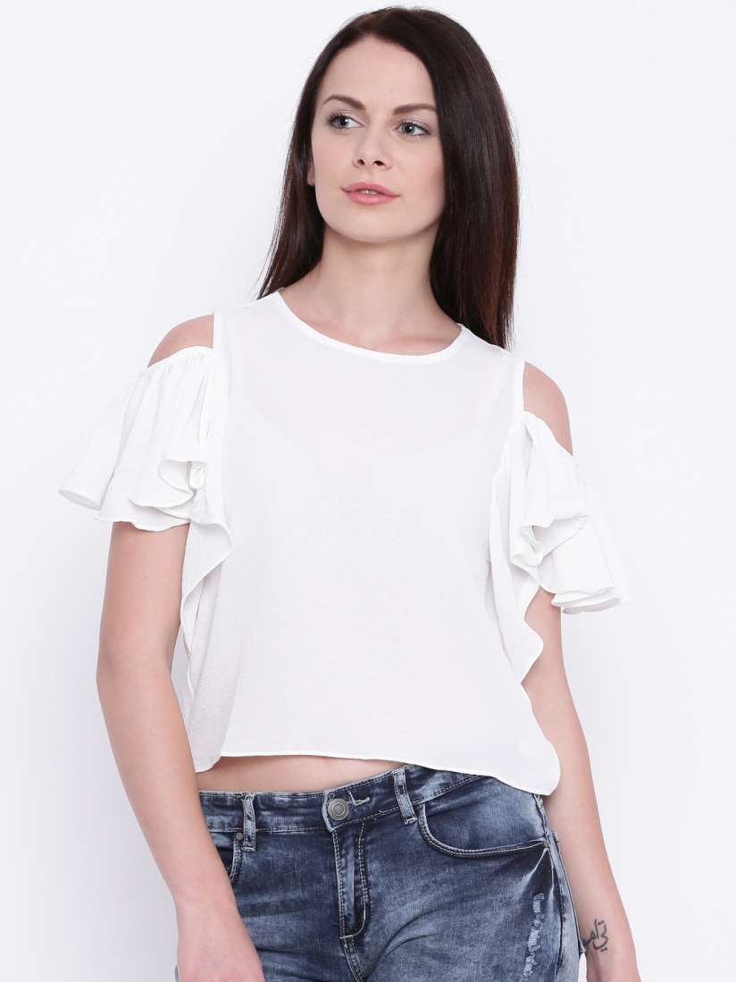 Buy Deal Jeans White Top Tops for Women 1887249 Myntra