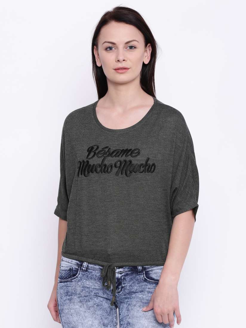 Myntra jeans top for ladies shop