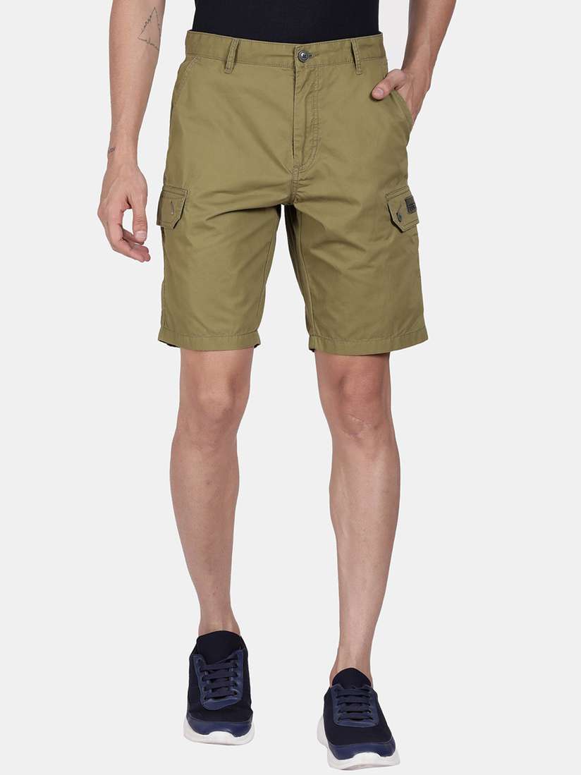 Buy t-base Men Olive Green Cargo Shorts Shorts for Men 18875880