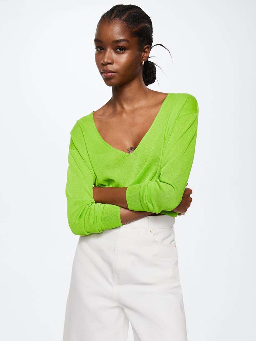 Lime green sweater women's on sale