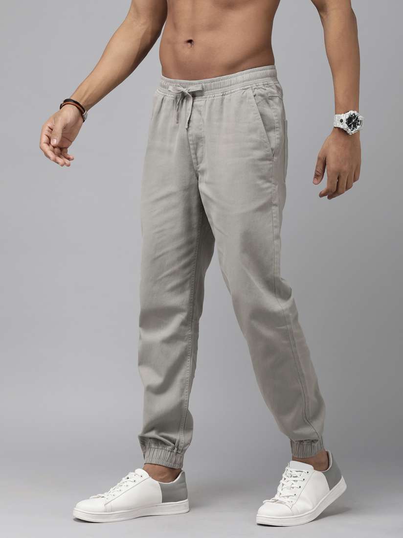 Grey slim leg joggers shop