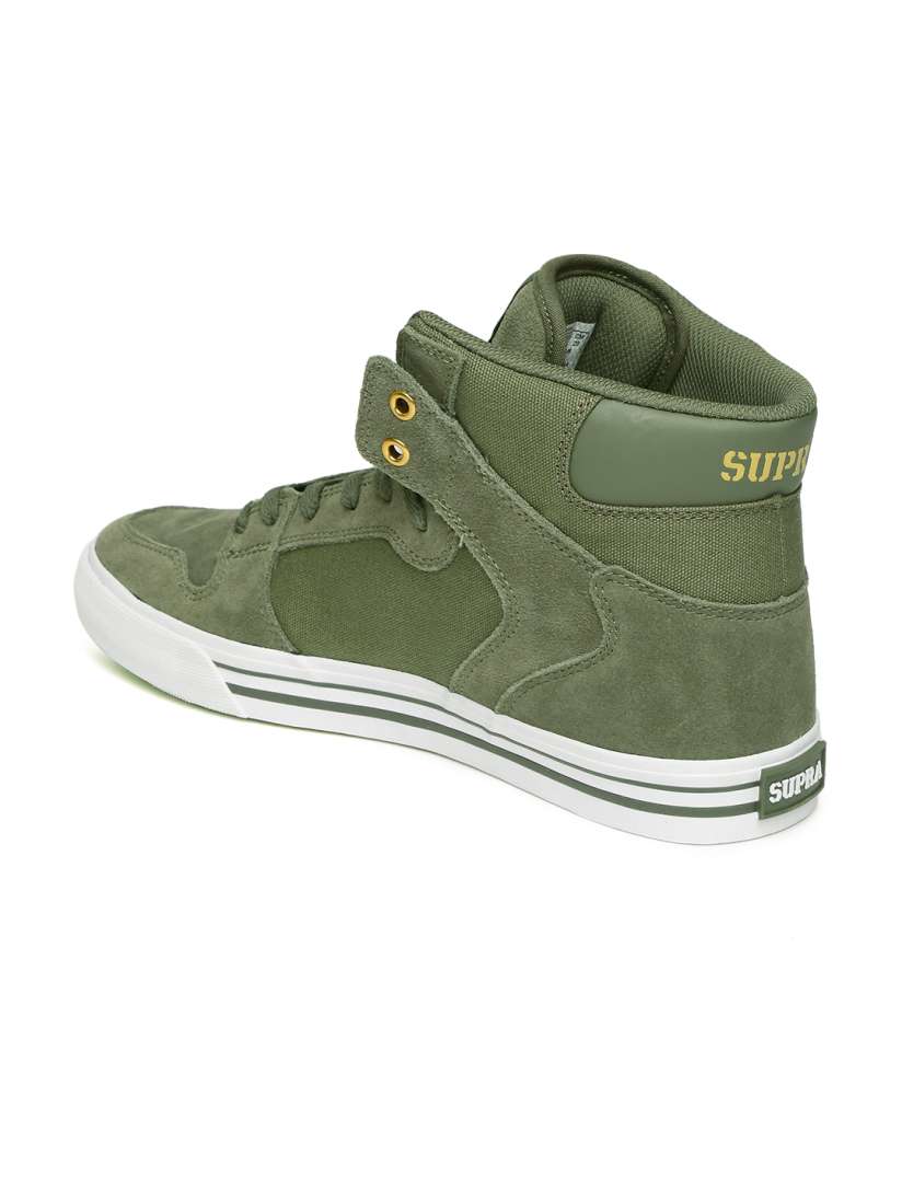 Buy Supra Men Olive Green Solid High Top Sneakers Casual Shoes for Men 1888485 Myntra