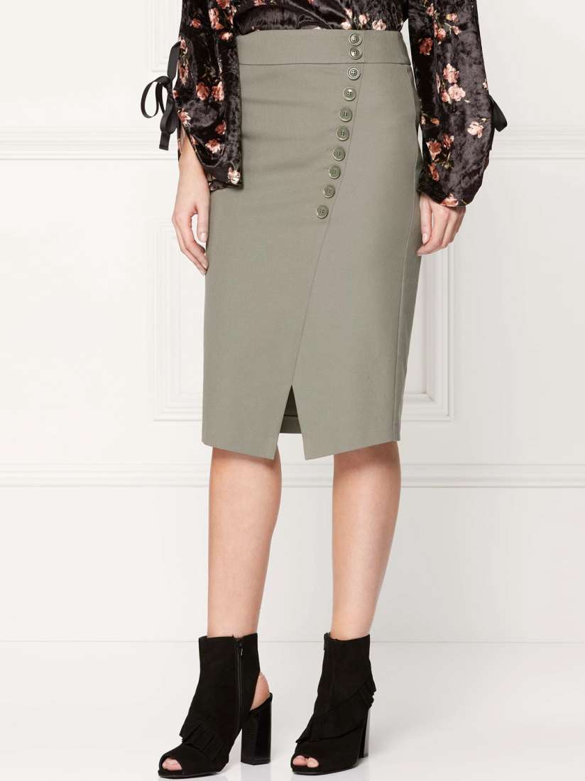 Buy next Women Grey Pencil Skirt Skirts for Women 1888800 Myntra