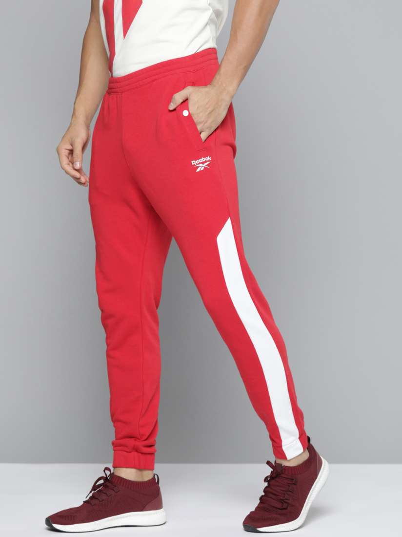 Buy Reebok Classic Men Red White WCE Contrast Panelled Joggers Track Pants for Men 18893628 Myntra
