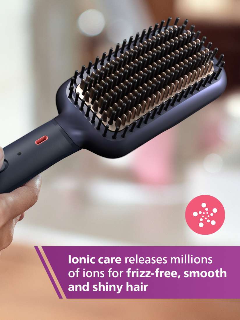 Buy Philips BHH885 10 Hair Straightener Brush ThermoProtect Technology Ionic Care Navy Blue Straighteners for Unisex 18898264 Myntra