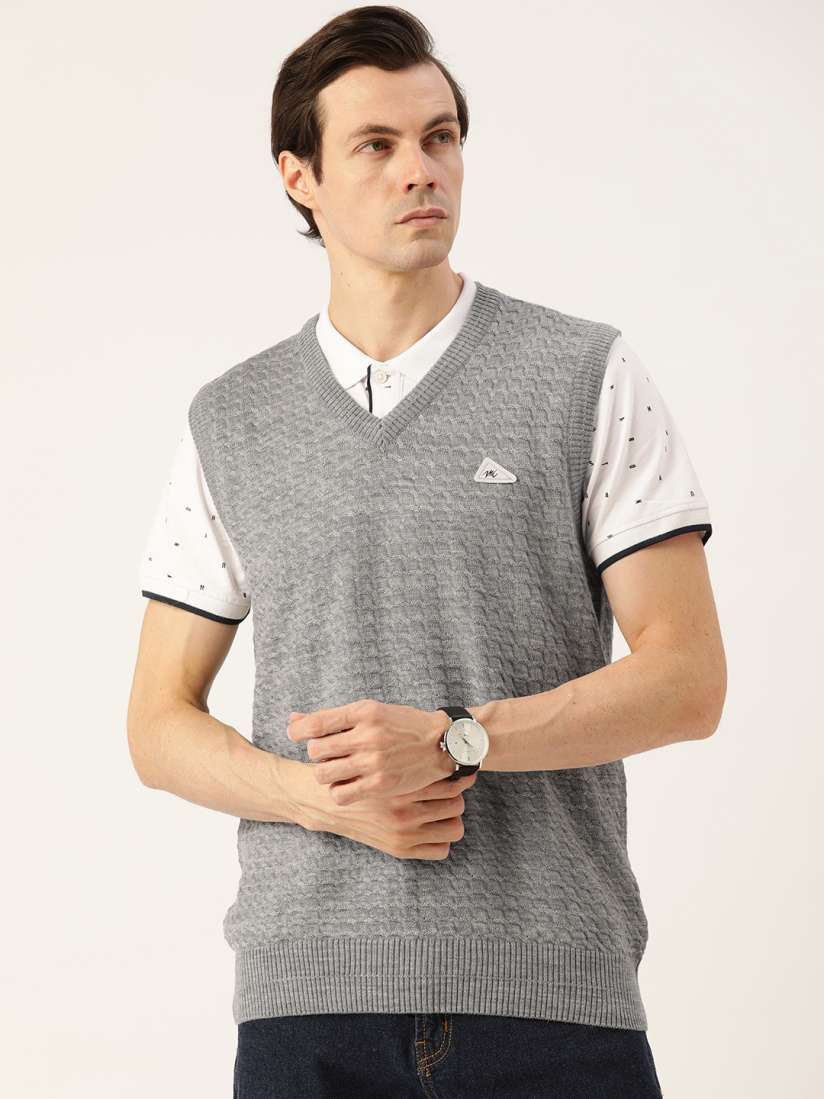 Grey sweater vest mens online