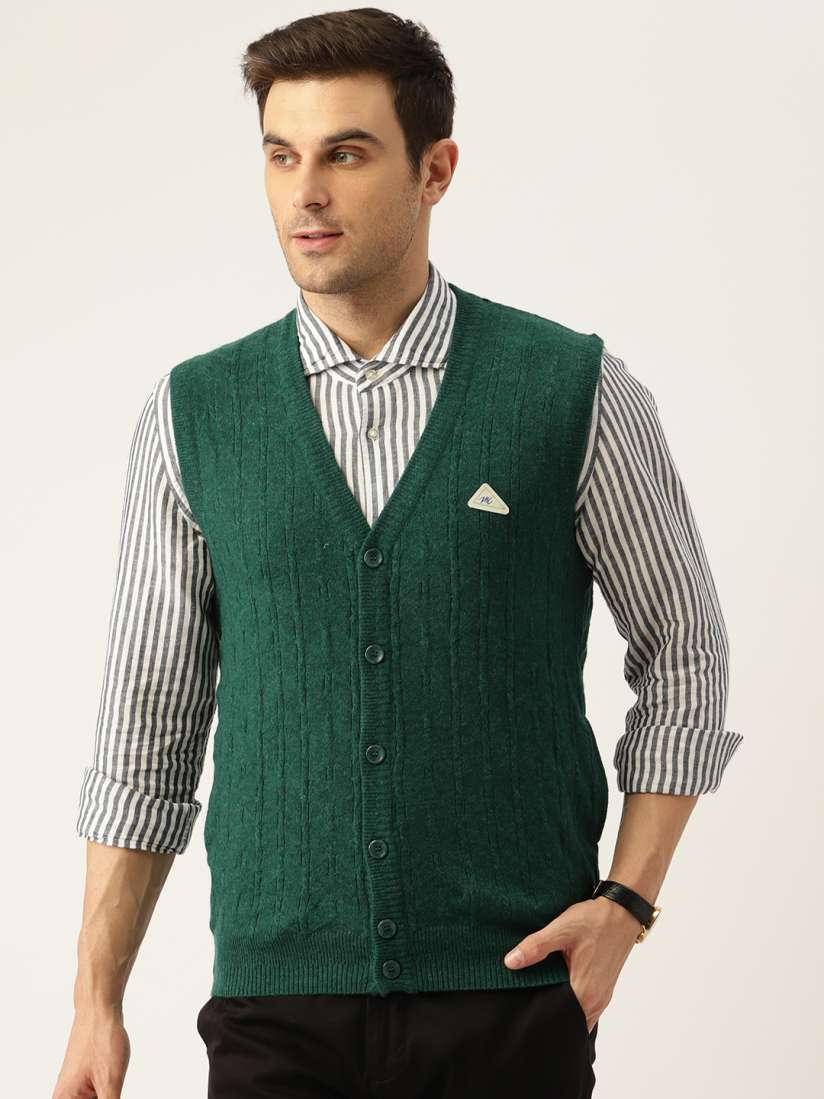 Buy Monte Carlo V Neck Sleeveless Cardigan Sweaters for Men 18901480 Myntra