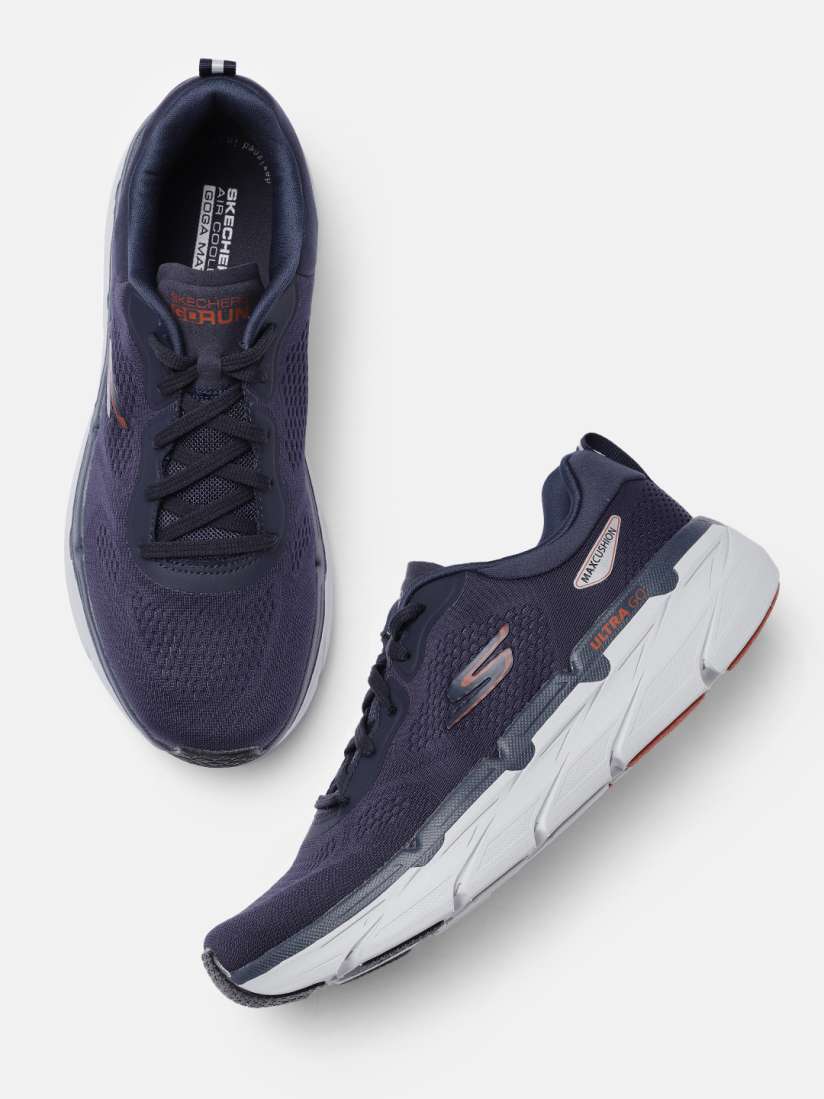 Buy Skechers Men Navy Blue Solid Max Cushioning Premier Regular Running Shoes Sports Shoes for Men 18906270 Myntra