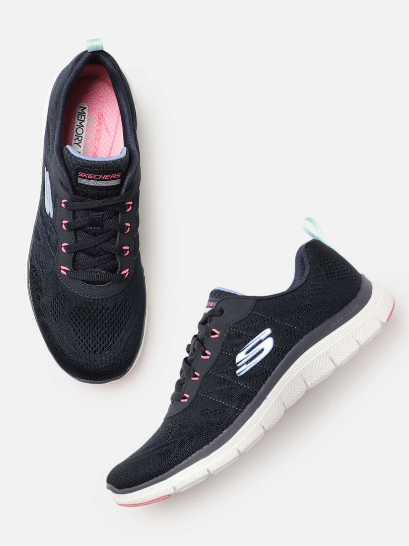 Ladies skechers navy discount