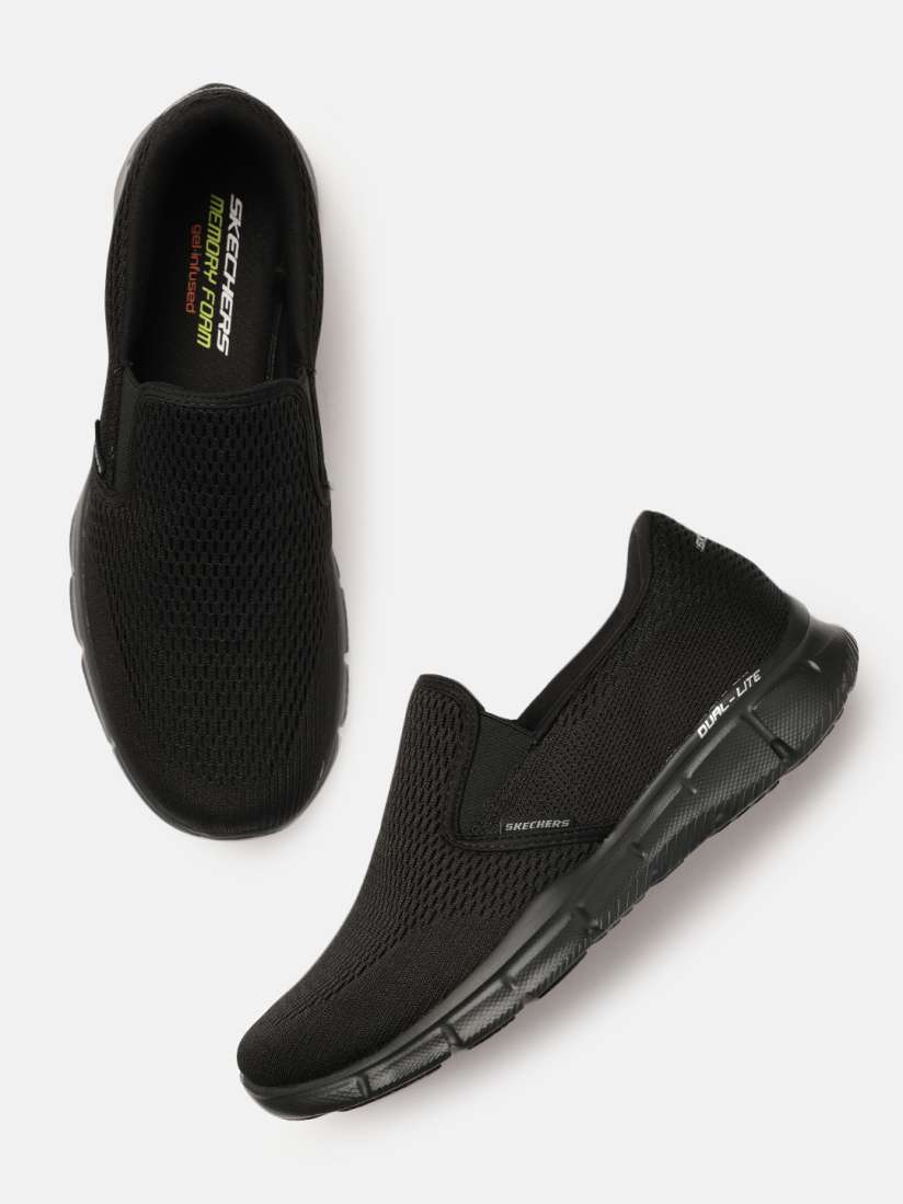 Buy Skechers Men Black Equalizer Double Play Slip On Sneakers Casual Shoes for Men 18906834 Myntra