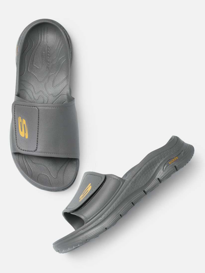 Buy Skechers Men Grey Arch Fit Sliders Flip Flops for Men 18908552 Myntra