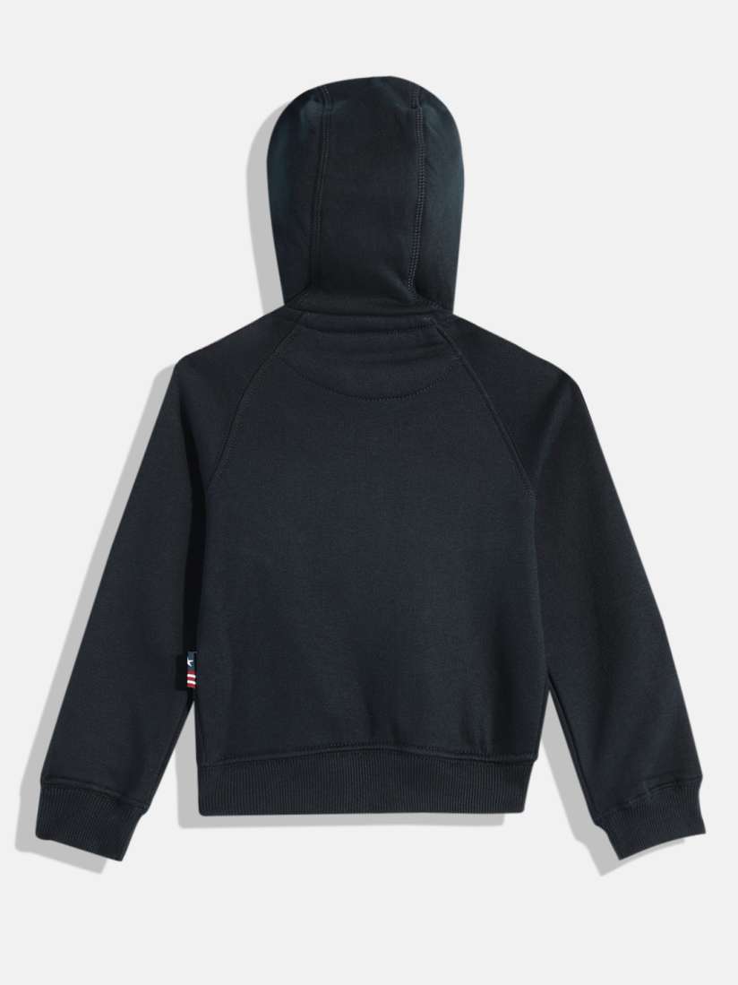 Buy U.S. Polo Assn. Kids Boys Navy Blue Solid Hooded Front Open Sweatshirt Sweatshirts for Boys 18919498 Myntra