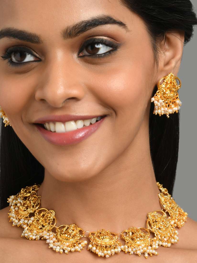 Gold plated temple jewellery sale