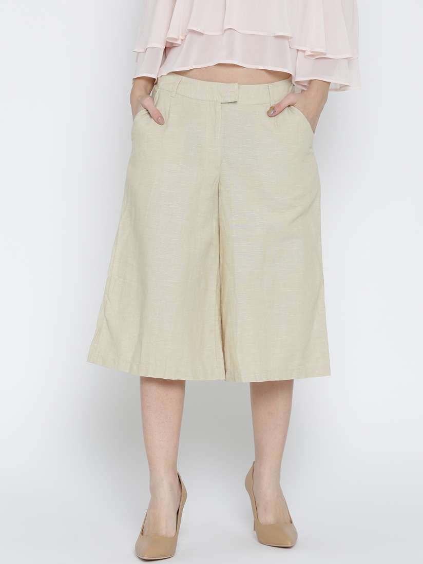 Buy Vero Moda Beige Culottes Trousers for Women 1892668 Myntra