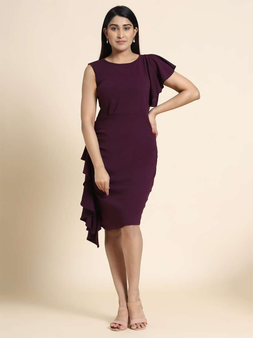 Buy KALINI Maroon dark purple Sheath Dress Dresses for Women 18934574 Myntra