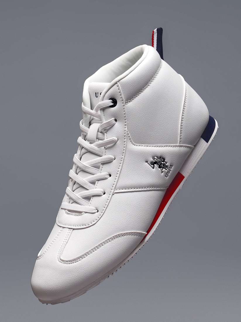 High ankle white sneakers for mens cheap