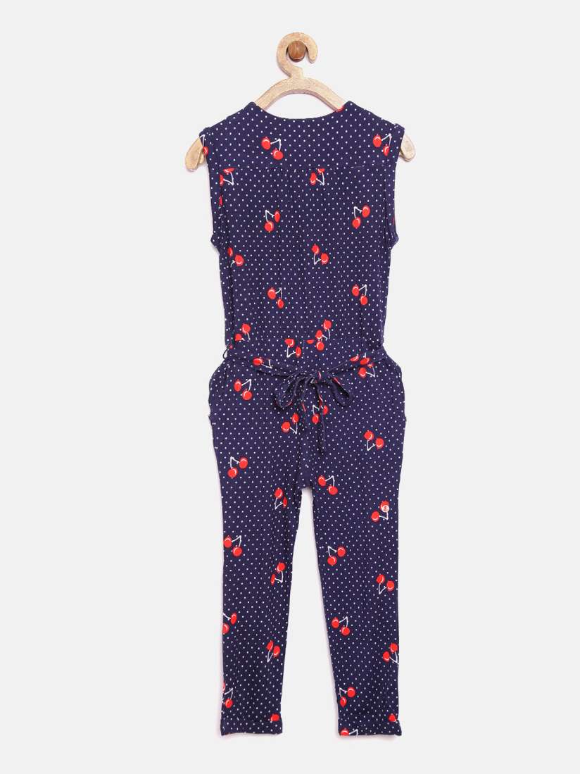 Buy Tommy Hilfiger Girls Navy Dot Print Jumpsuit Jumpsuit for Girls 1895029 Myntra