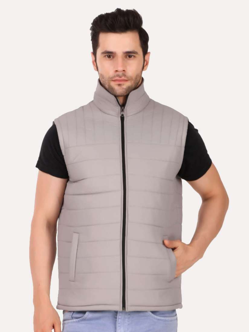 Buy Leather Retail Men Grey Lightweight Outdoor Winter Bomber Jacket Jackets for Men 18950392 Myntra