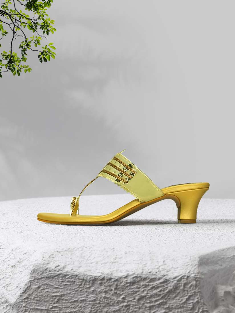 Golden heels myntra store