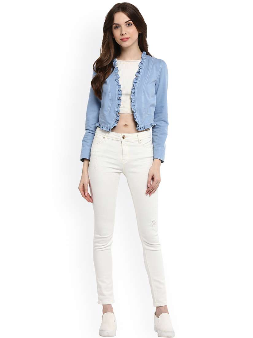 Buy StyleStone Women Blue Denim Short Shrug Shrug for Women 1895933 Myntra