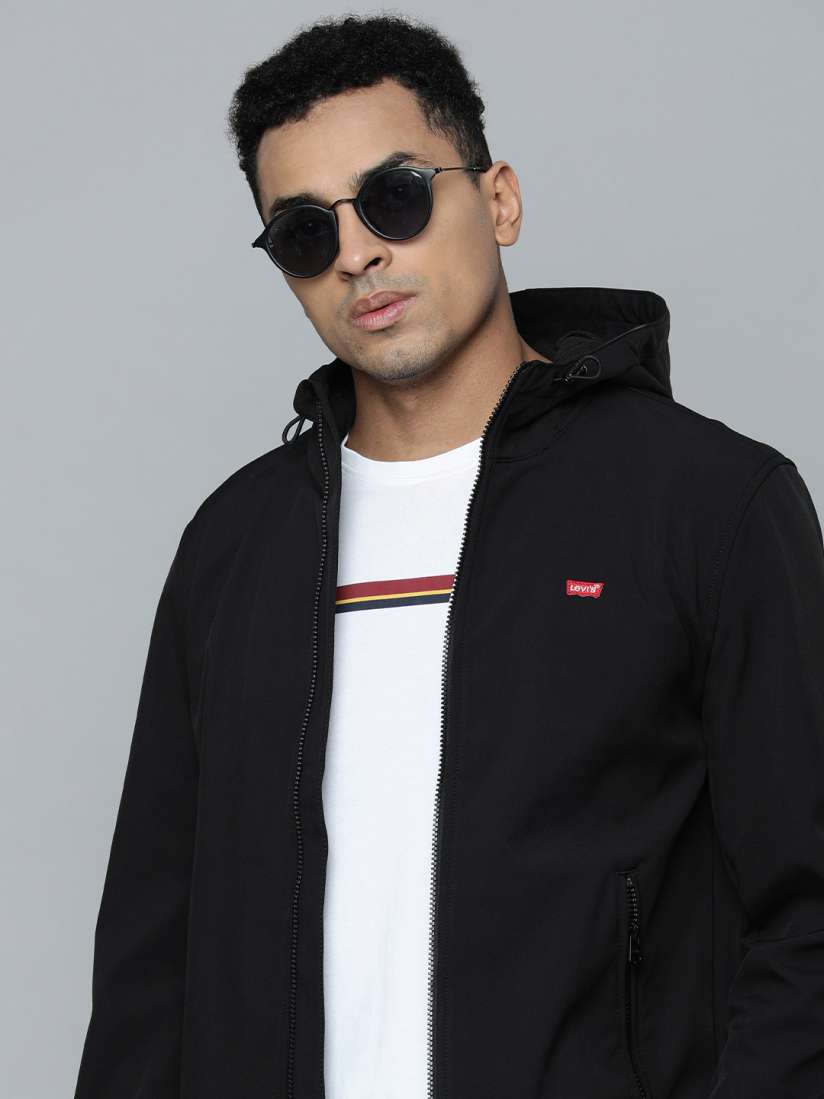 Levis men black solid tailored jacket outlet