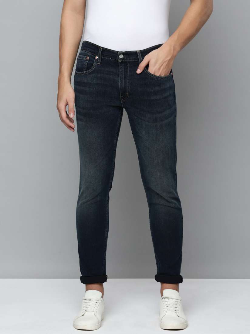 Buy Levis 512 Men Navy Blue Slim Tapered Fit Mid Rise Light Fade Clean Look Stretchable Jeans Jeans for Men 18974084 Myntra