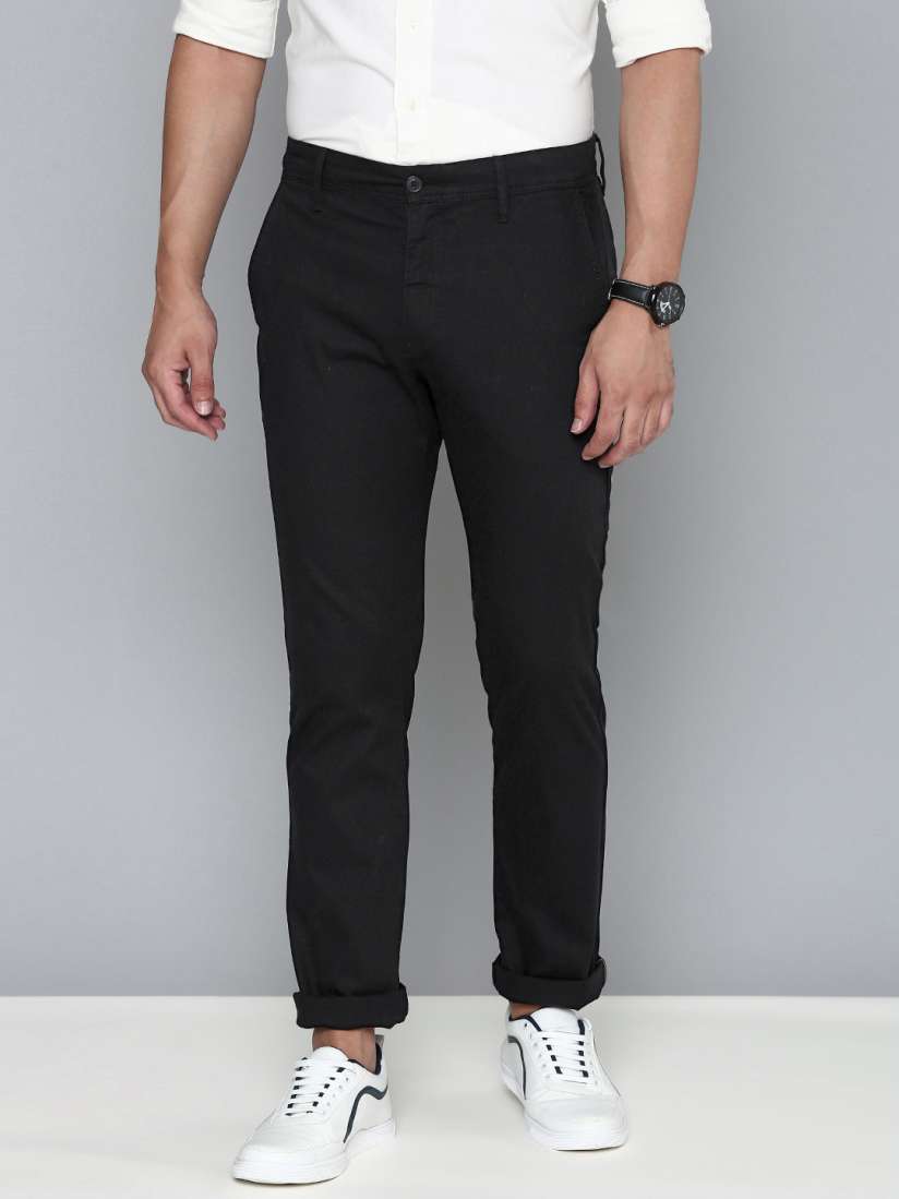 Buy Levis Men Black Solid Slim Fit Chinos Trousers Trousers for Men 18974100 Myntra