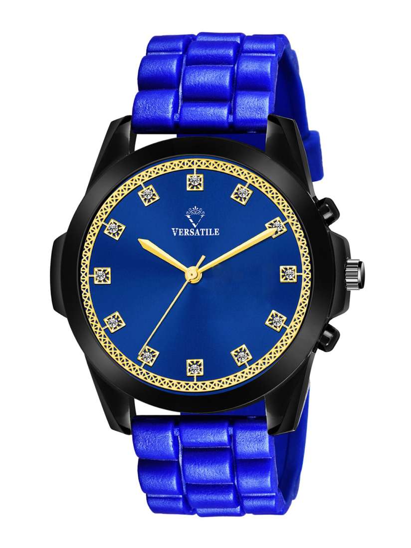 Buy Versatile Men Multicoloured Brass Embellished Dial Blue Bracelet Style Straps Analogue Watch Men Plain2 Watches for Men 18979880 Myntra